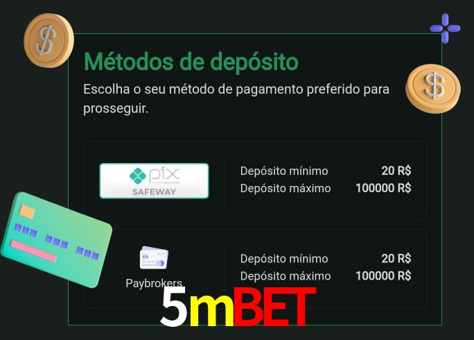 O cassino 5mbet oferece uma grande variedade de métodos de pagamento